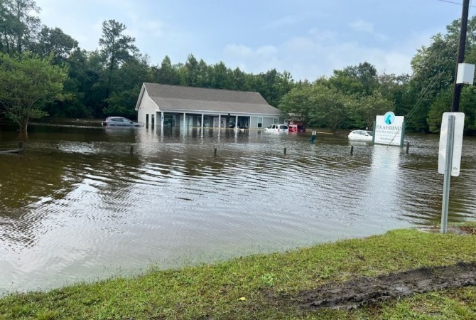 Clinic flooded 1